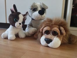 3 Stk. Plüschtier mit süßen grossen Augen, neuwertig!