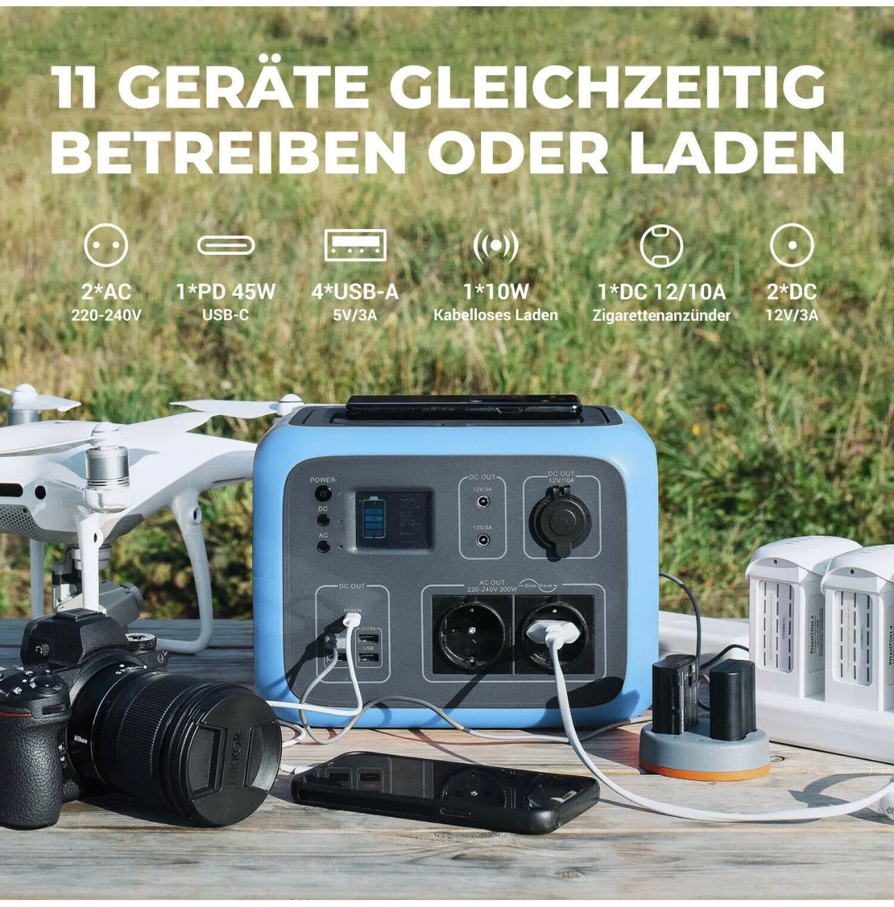 Akkus: +BLUETTI AC50S Tragbare Powerstation BLUE – Neu und originalverpackt aus Amriswil von JaJa-Express 1