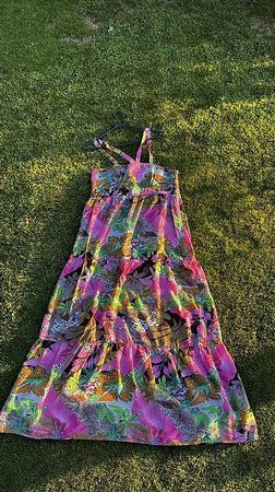 Maxikleid Gr. 40 tropischer Blumen- & Animal-Print