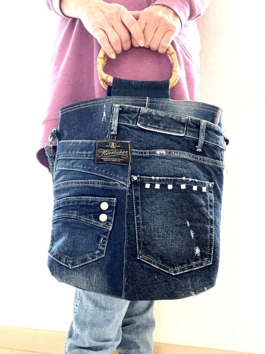 Borse da donna: Jeanstasche upcycling handmade – Usato da Winterthur venduto da Ilonka1 5
