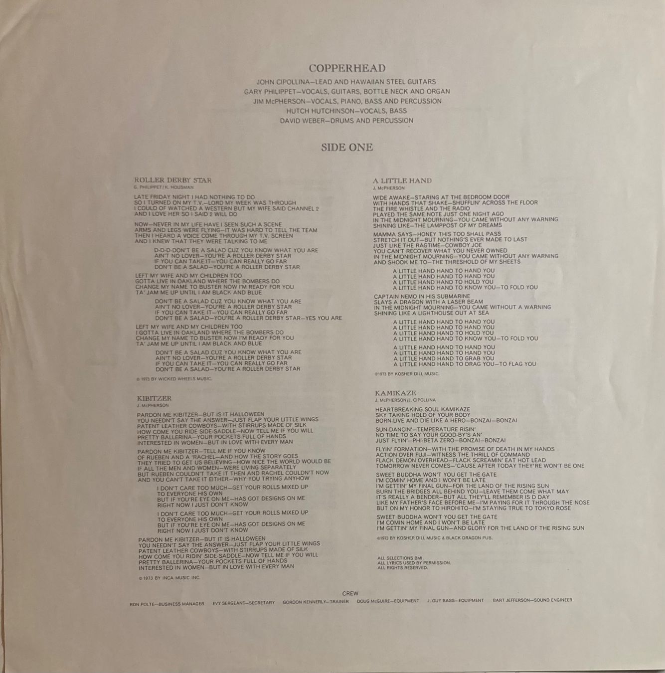Vinyles: COPPERHEAD - COPPERHEAD – D'occasion à Poliez-Pittet par Newtown-Records 3