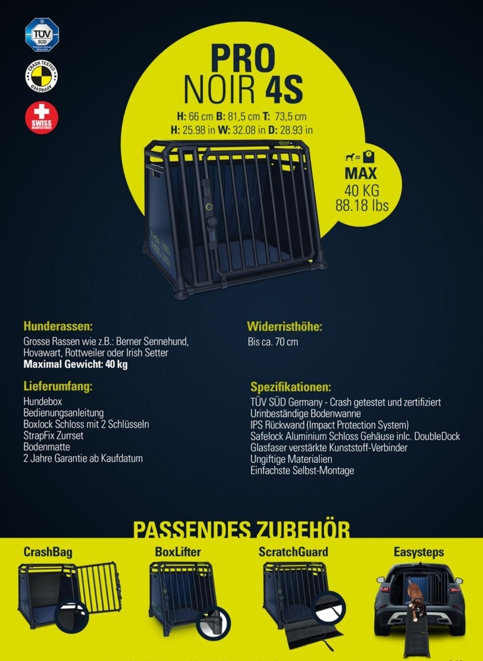 Cages, transport & sécurité: Hundebox Pro 4 S – D'occasion à Bargen BE par ju0_wn79 4