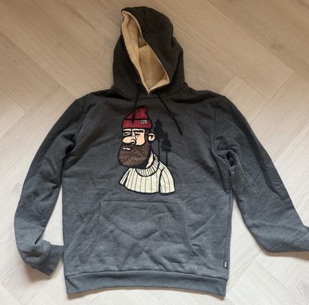 Picture Kapuzenpullover grau mit Motiv gefüttert