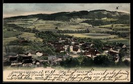 AK Oberdiessbach, Gesamtansicht mit Kirche und Hügeln