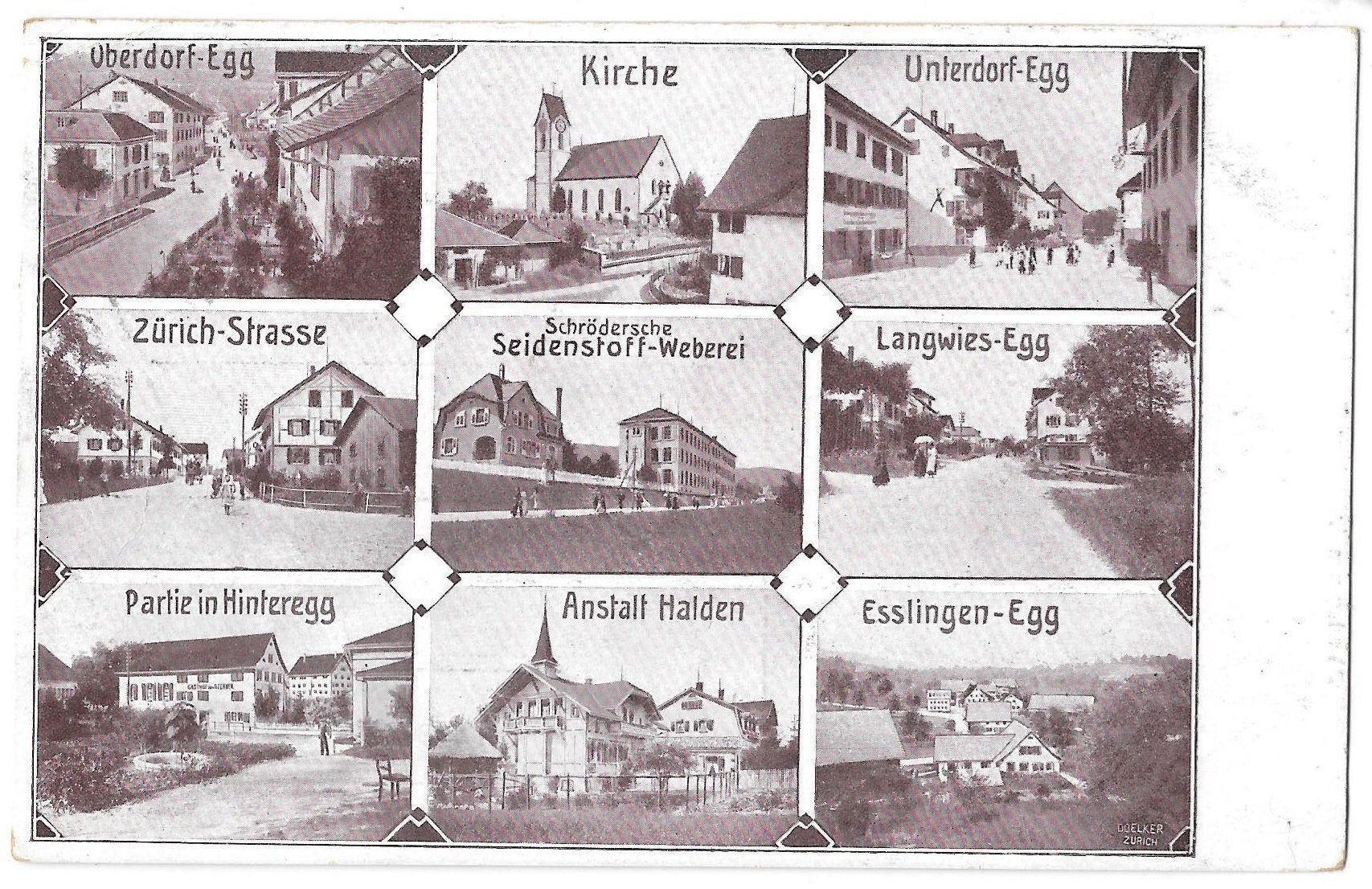 Cartoline postali: Egg Hinteregg Esslingen 9 Bilder – Usato da Olten venduto da clotaldi
