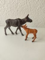 Schleich Elch Kuh Kalb Jungtier Familie Set Waldtiere