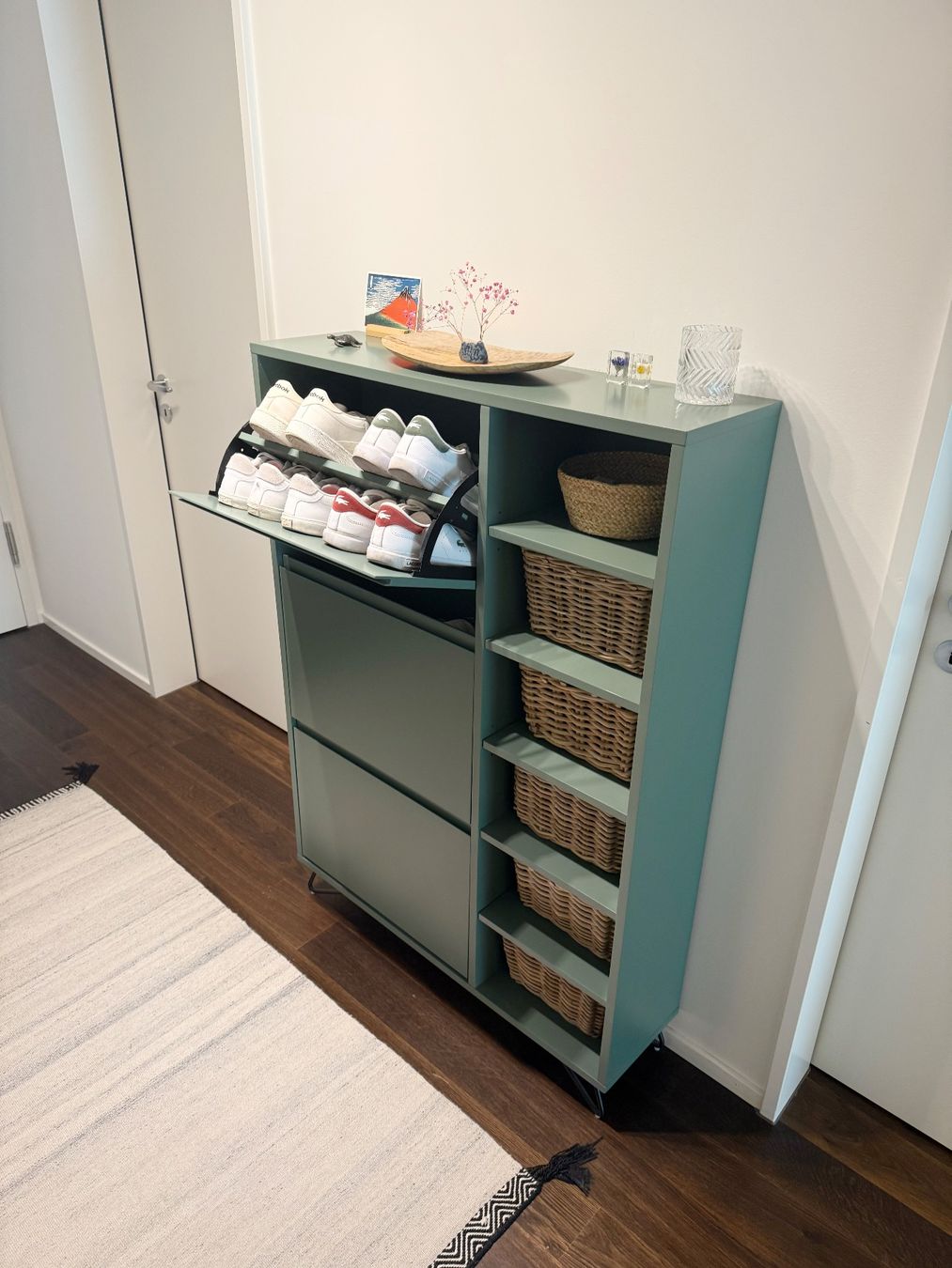 Commodes: Schöne Schuhkommode in Tannengrün – D'occasion à Winterthur par bk93