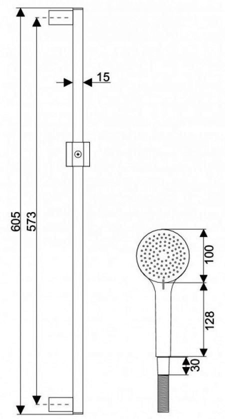 Soffioni doccia: Duschset mit Handbrause quadratisch – Nuovo e nell'imballaggio originale da St. Gallen venduto da schnaeppchen-preise 1