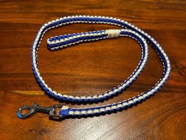 Hundeleine beige/dunkelblau