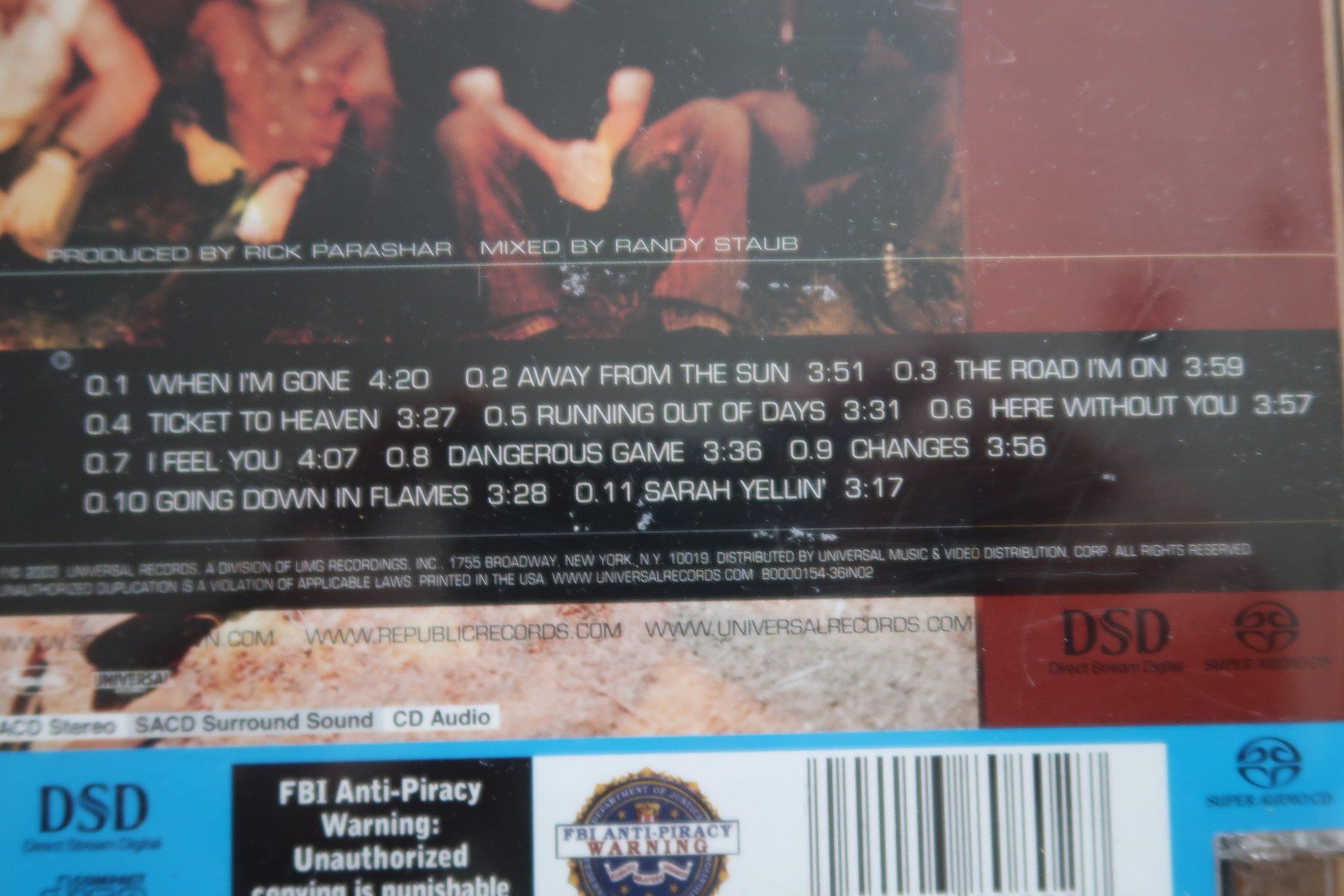CD: 3 DOORS DOWN - AWAY FROM THE SUN - SACD – Usato da Basel venduto da Patiscat 2