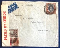 1946 India Zensurbrief Britische Zensur Bombay - Rheinfelden