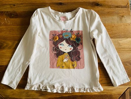Mädchen-LangarmShirt „Blüemlimetli“, c&a, 140cm, Baumwolle