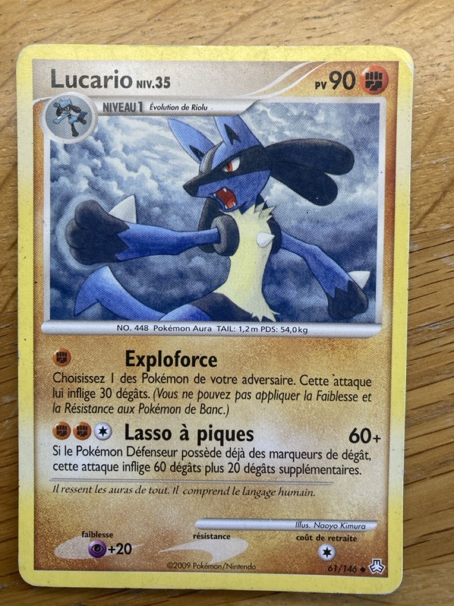 Pokémon Carte collezionabili: Lucario Niv.35 - 61/146 – Usato da Zürich venduto da sushitwiceaweek