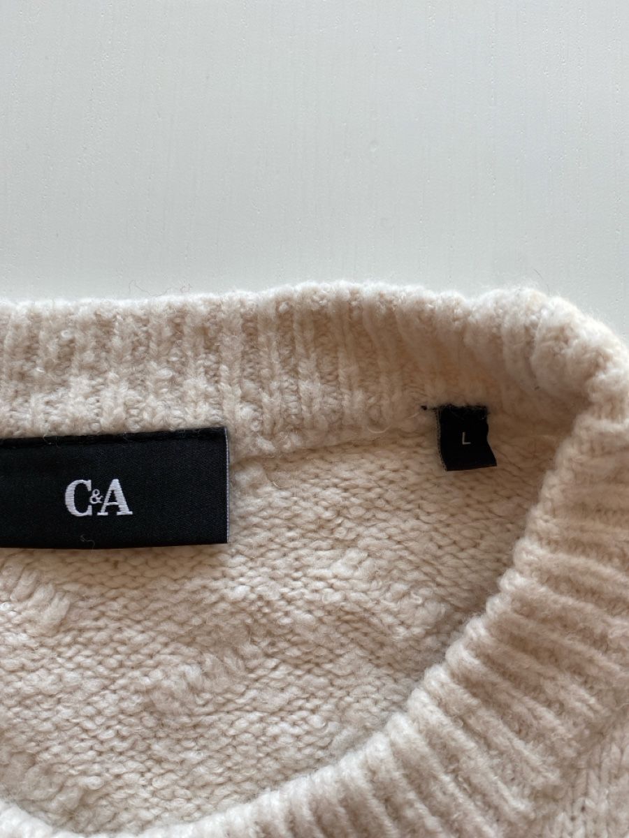 C&A Maglioni & Felpe: C&A Strickpullover, beige, Grösse L - Kuschelig Warm! – Usato da lommis venduto da inf_thv8 2