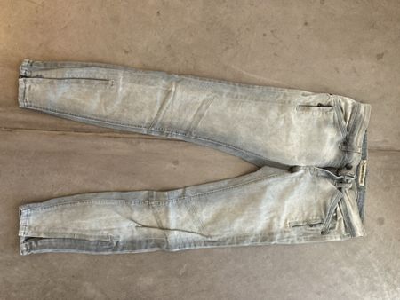 Graue Jeans Hose Gr. S, Damen Skinny Fit mit Reissverschluss