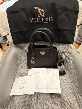 Handtasche Maison Mollerus Soglio schwarz neuwertig