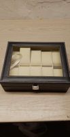 Uhrenbox für 10 Uhren schwarz Kunstleder neuwertig