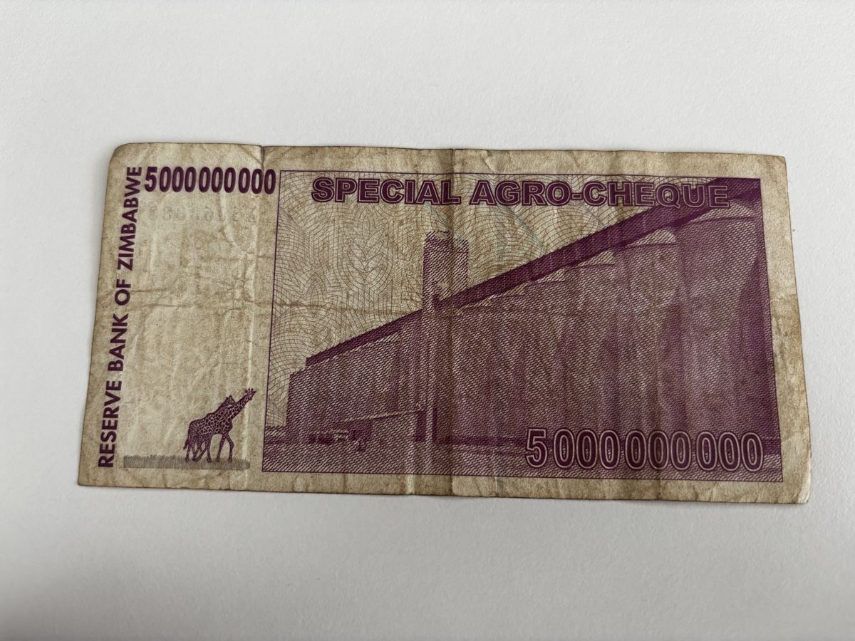 Banconote: Zimbabwe 5 Milliarden Dollar 2008 Banknote gebraucht – Usato da Algetshausen venduto da Carrhard 1