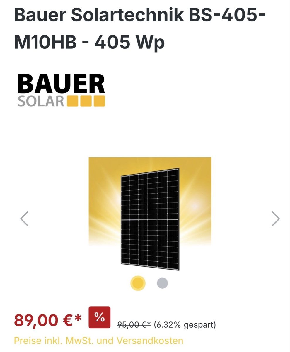 Bauer Dispositivi a energia solare: .: Bauer Solarpanel BS-405 - neue Module :. – Nuovo e nell'imballaggio originale da Bern venduto da creativyves