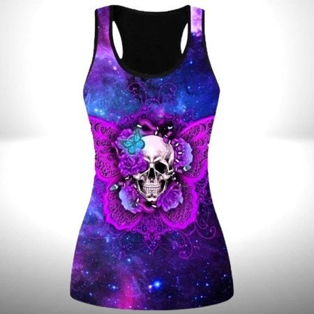 💜 LILA SKULL: Damen Tanktop 💜💫