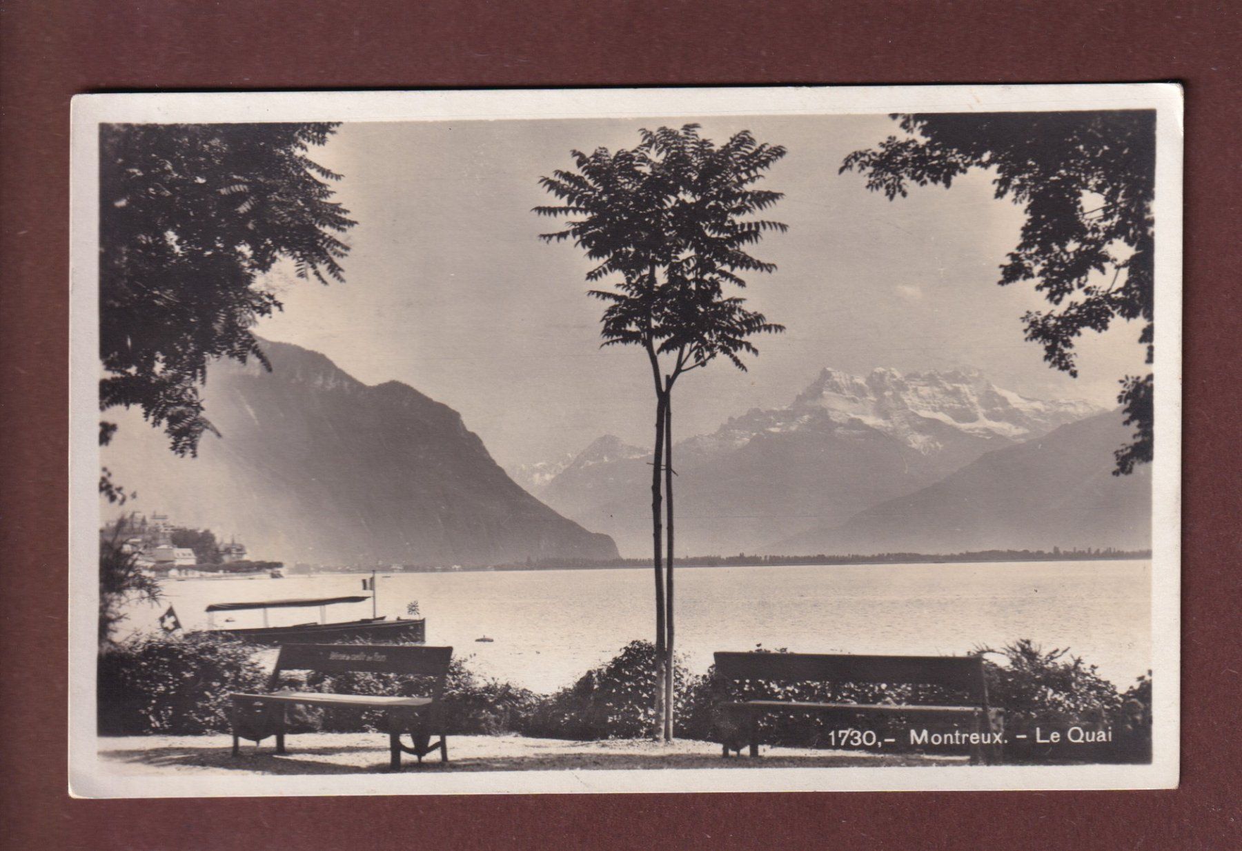 Cartoline postali: MONTREUX - Le Quai - 1930 – Usato da Pully venduto da nicecards