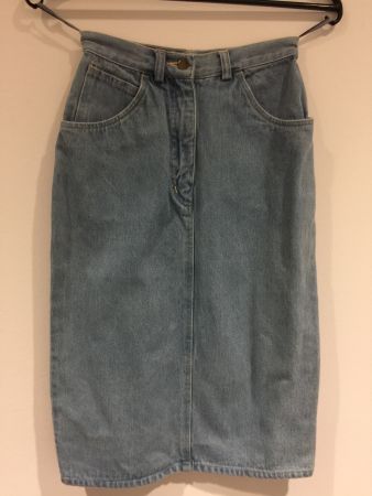 Vintage  Modissa Jeans Jupe Pencil Skirt mittel blau Gr 36