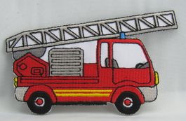 FEUERWEHRAUTO - Aufnäher - Aufbügler - Stickerei - 10,2x6cm