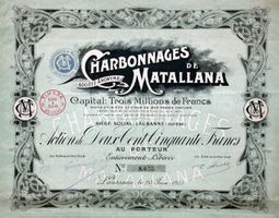Charbonnages de Matallana SA, Lausanne - 1903