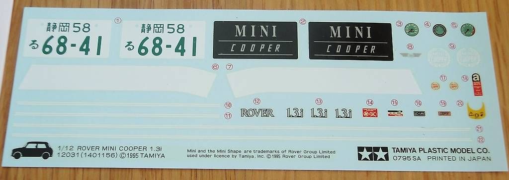 Tamiya Kit di modellismo & Modellini statici: Tamiya Rover Mini Cooper 1.3i 1:12 – Nuovo e nell'imballaggio originale da Frümsen venduto da Malibu69 7