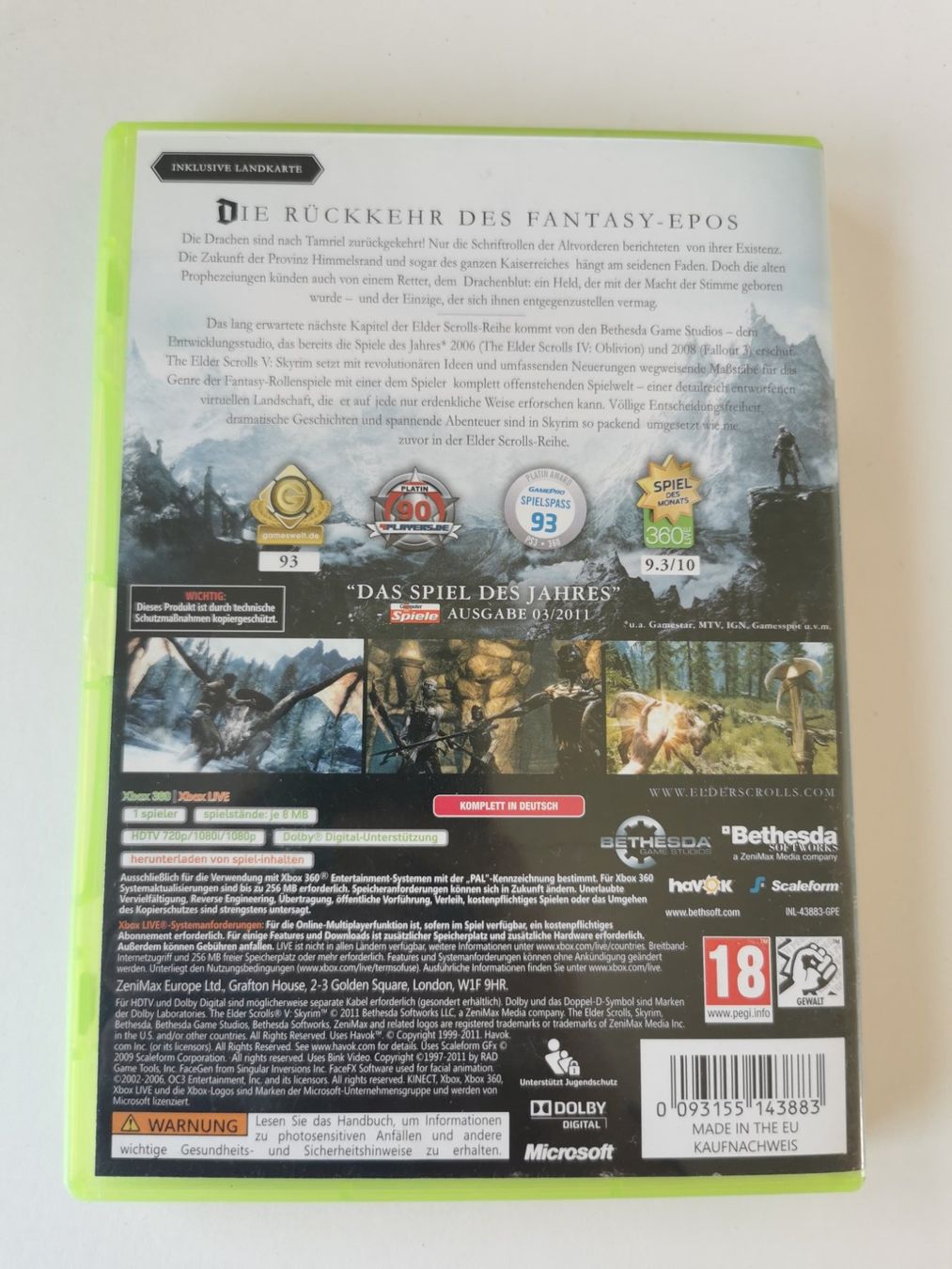 Giochi: XBOX 360 - The Elder Scrolls V Skyrim – Usato da Lenzburg venduto da eyworld 2