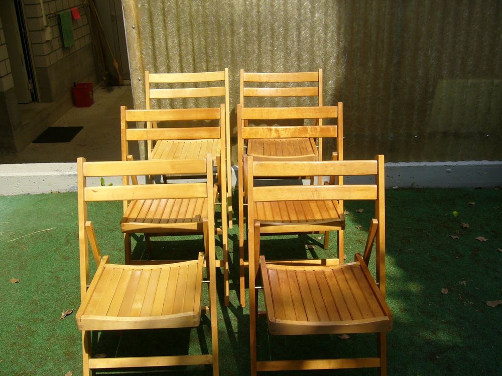 6 gebrauchte Holzklappstühle Kaufen auf Ricardo