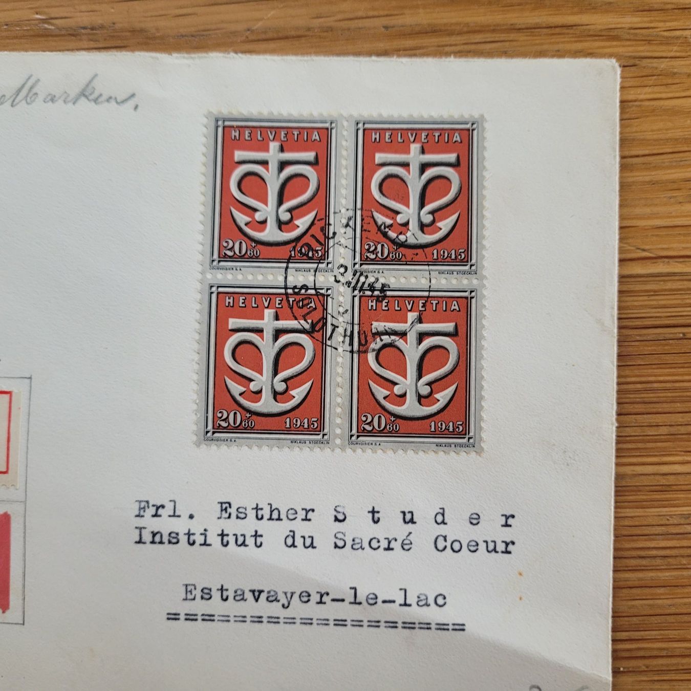 Tutti i francobolli: Dokument Solothurn 1945 Estavayer-le-lac – Usato da Biel/Bienne venduto da Destockweb 1