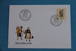 PTT, FDC, Pro Patria, Bundesfeiermarken, 22.5.1990