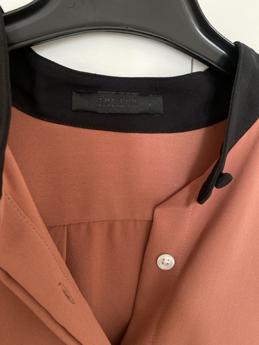 The Row Blusen: The Row Blouse M Long Sleeve Rust Black Collar Cuffs Buttons – Neu (gemäss Beschreibung) aus Herrliberg von non_5qdb 1