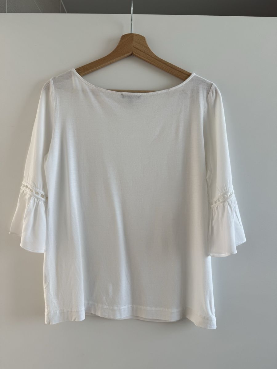 Massimo Dutti Tops: Massimo Dutti White Blouse, Size S, Elegant Details – Gebraucht aus Vesenaz von nat_mq8l 3