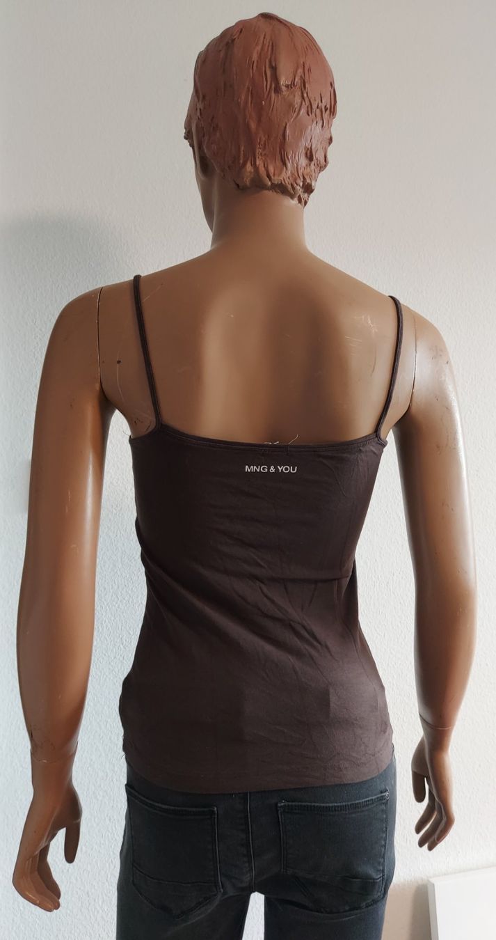 Mango Top: Braunes Mango Top Trägertop Gr. S – Usato da Basel venduto da Allerlei-Basel 1