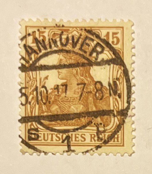 Tutti i francobolli: Deutsches Reich 15 Pfennig – Usato da Oftringen venduto da Vucki