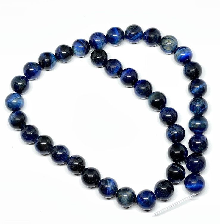 6mm 8mm 10mm 12mm Natürlicher Edelstein Blau Tigerauge Runde Lose