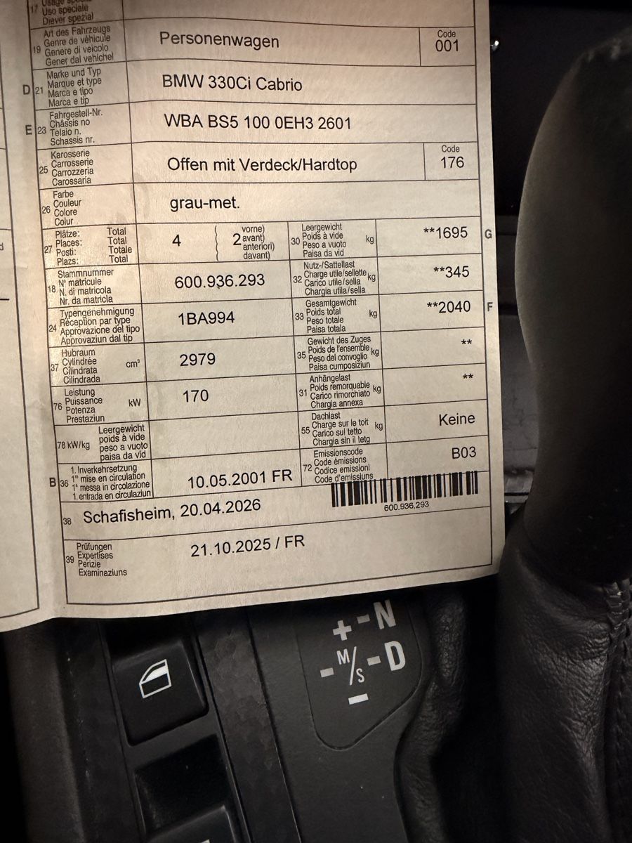 BMW Autos: BMW e46 330i MPaket AB MFK Cabrio – Gebraucht aus Muhen von ded_pn6f 7