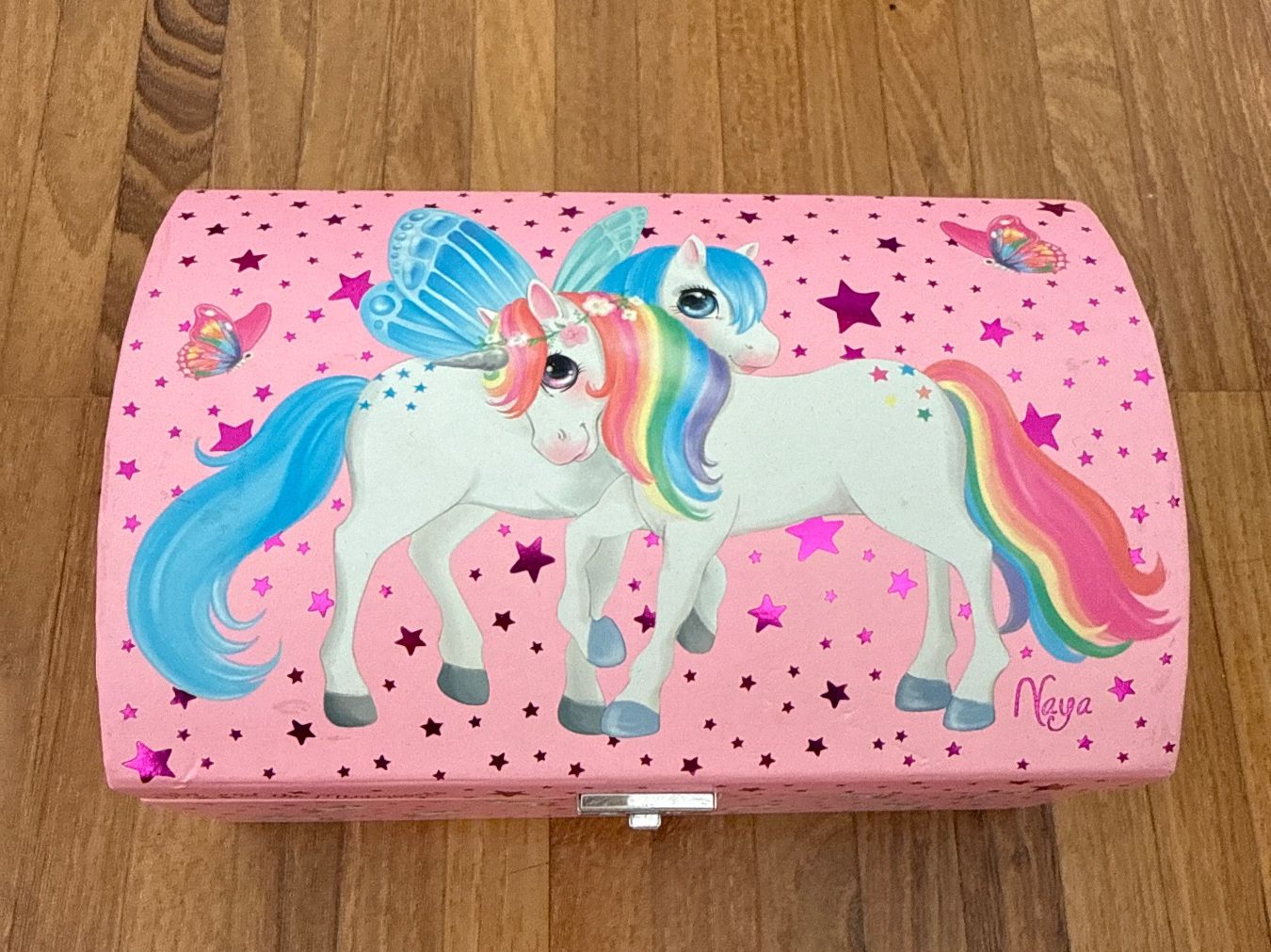 Cassapanche: Schmuckschatulle mit Einhorn Motiv pink – Usato da Horgen venduto da minimouse09