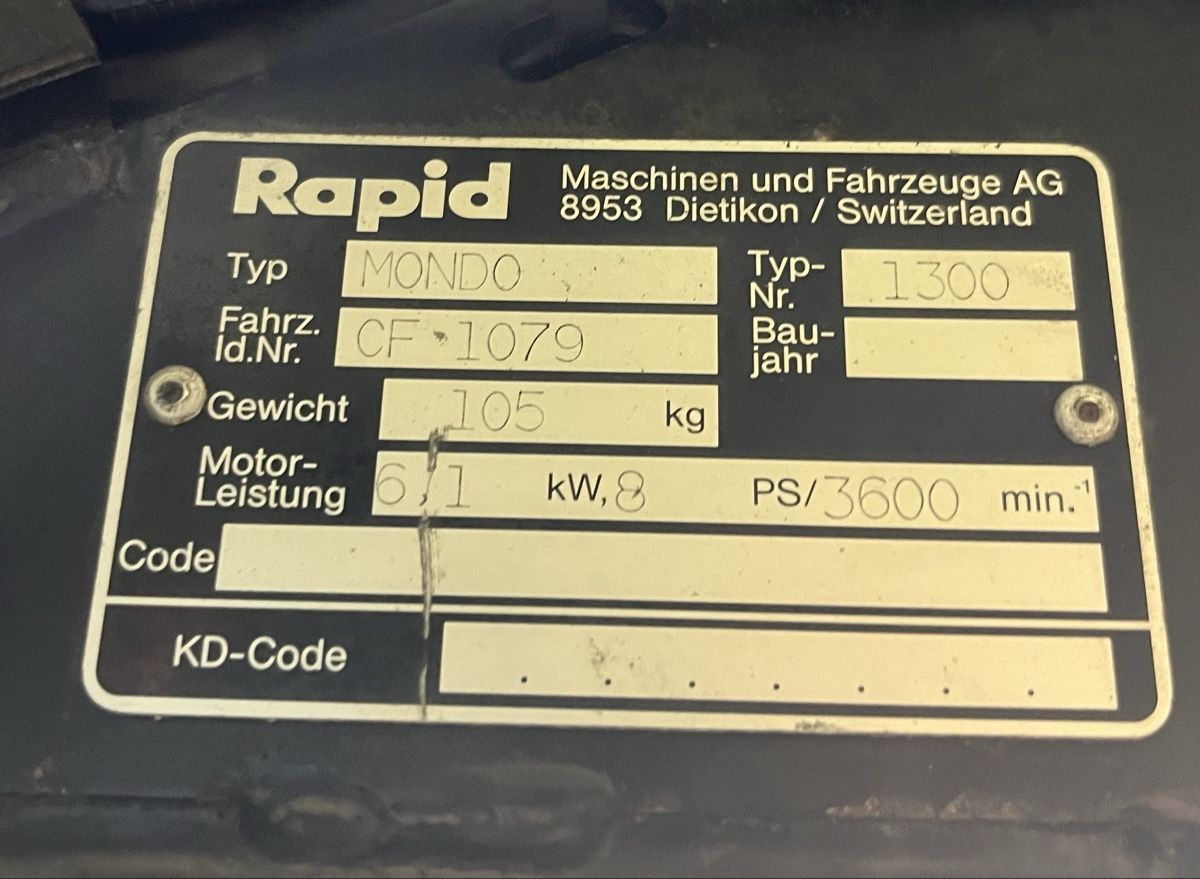 Rapid Tutte le macchine: Rapid Mondo – Usato da Linden venduto da adiieruedi 5