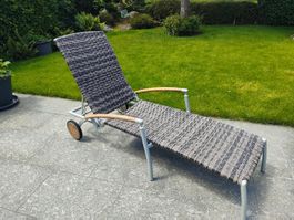 Gartenmöbel -  Liegestuhl Rattan