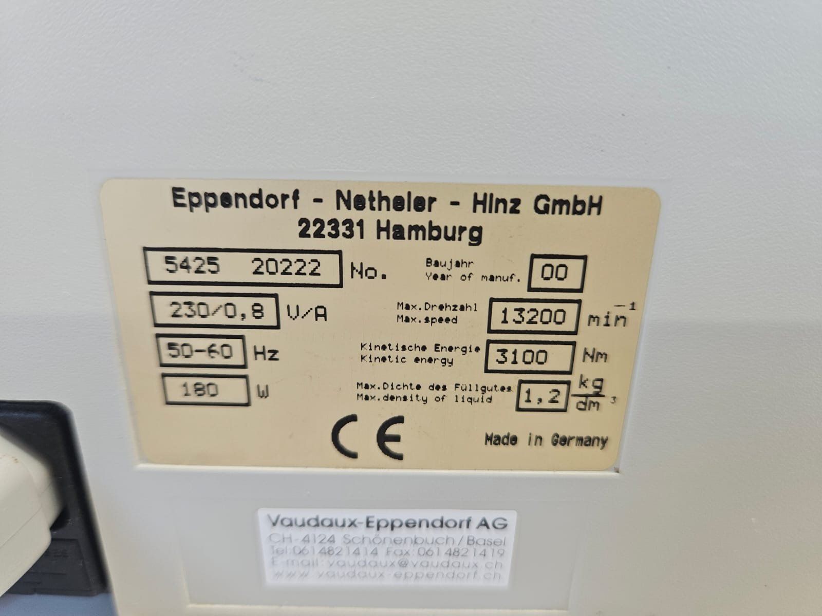 Accessori da laboratorio: Eppendorf 5415D – Usato da Niederdorf venduto da LeptonAG_Labor 4