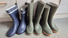 3 Paar Regenstiefel/Gummistiefel Gr. 36-40 neu und gebraucht