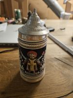München Bierkrug mit Zinndeckel,Sammlerstück, (S1)
