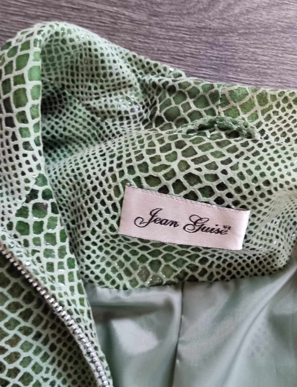 Giacche: Lederjacke mit Schlangenmuster grün – Usato da Uetliburg SG venduto da mafrey63 1