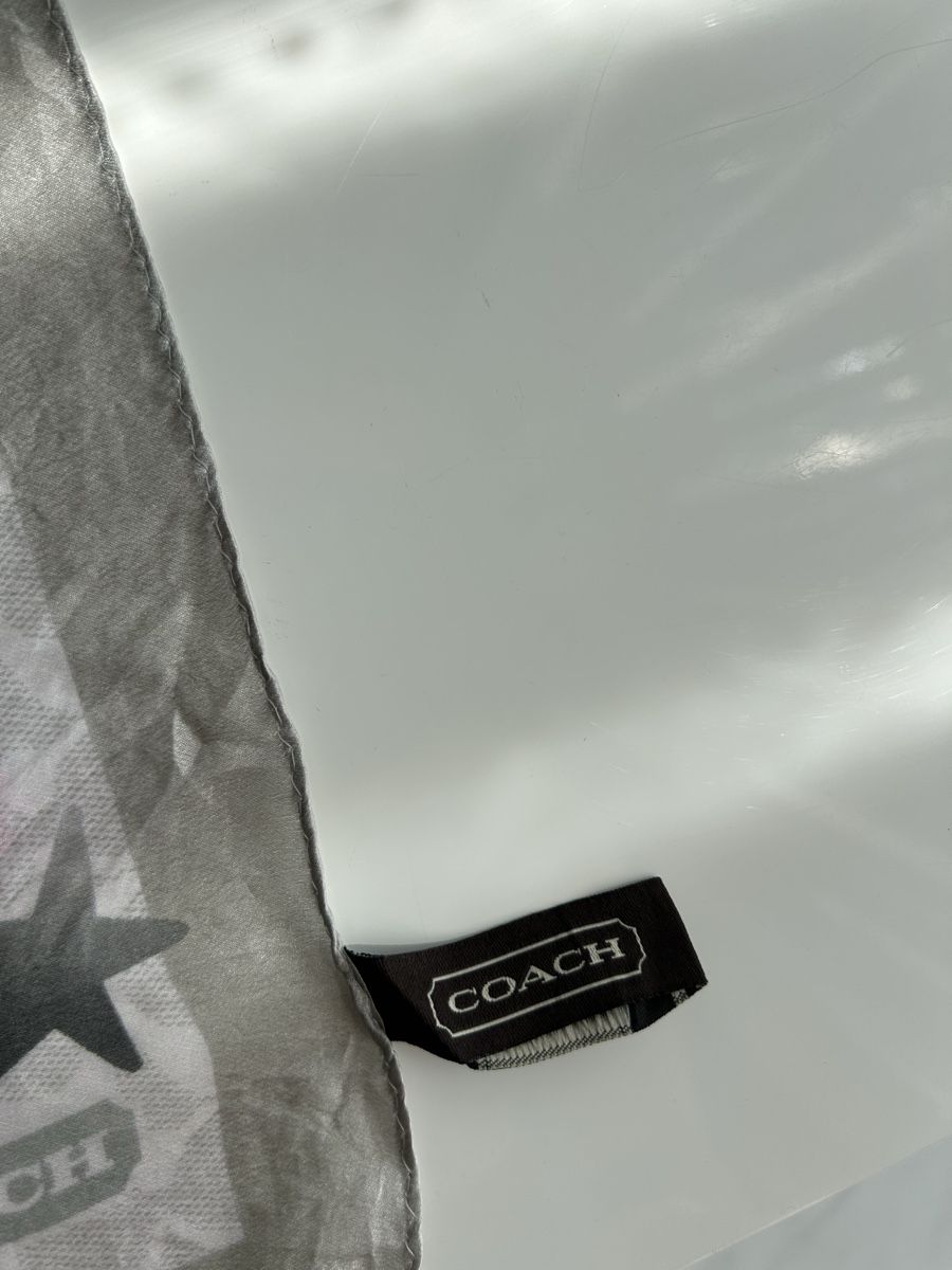 Coach Foulards, Tücher & Schals: Coach Scarf Grey Stars Logo Print Accessory – Neu (gemäss Beschreibung) aus Saland von ele_vc96 3