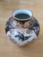 Vase China mit Vögel und Blumen, antik, 