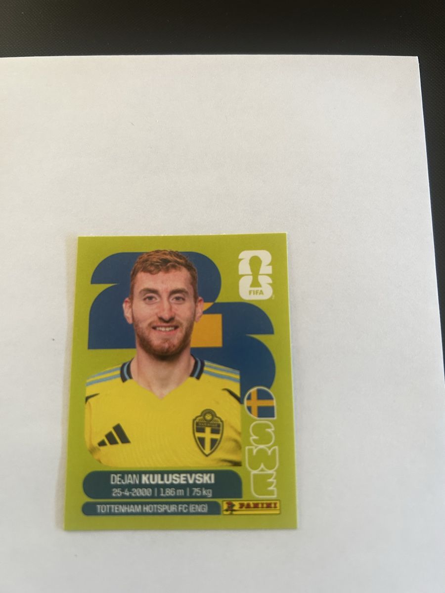 Panini Carte collezionabili: Panini WM 2026 SWE 17 Dejan Kulusevski – Nuovo e nell'imballaggio originale da Kestenholz venduto da xara03