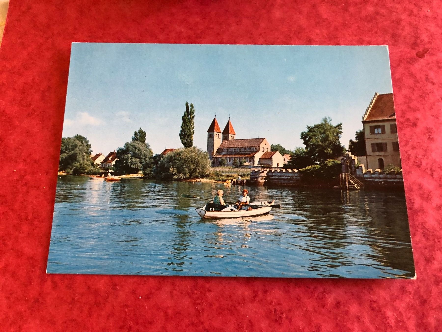 Ansichtskarten: Insel Reichenau Bodensee Boot belebte AK – Gebraucht aus Küttigen von Melisch1000